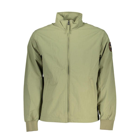 Napapijri Chic Waterproof Green Jacket with Contrast Accents - PER.FASHION