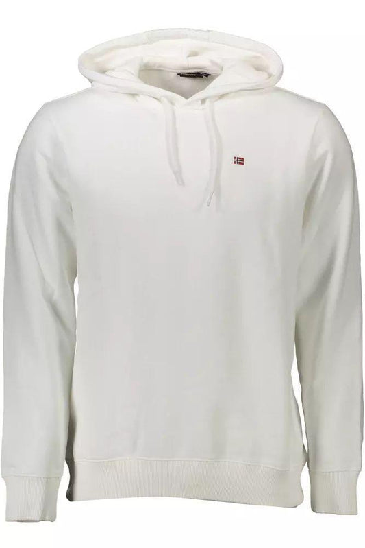 Napapijri Chic White Hooded Sweatshirt - PER.FASHION