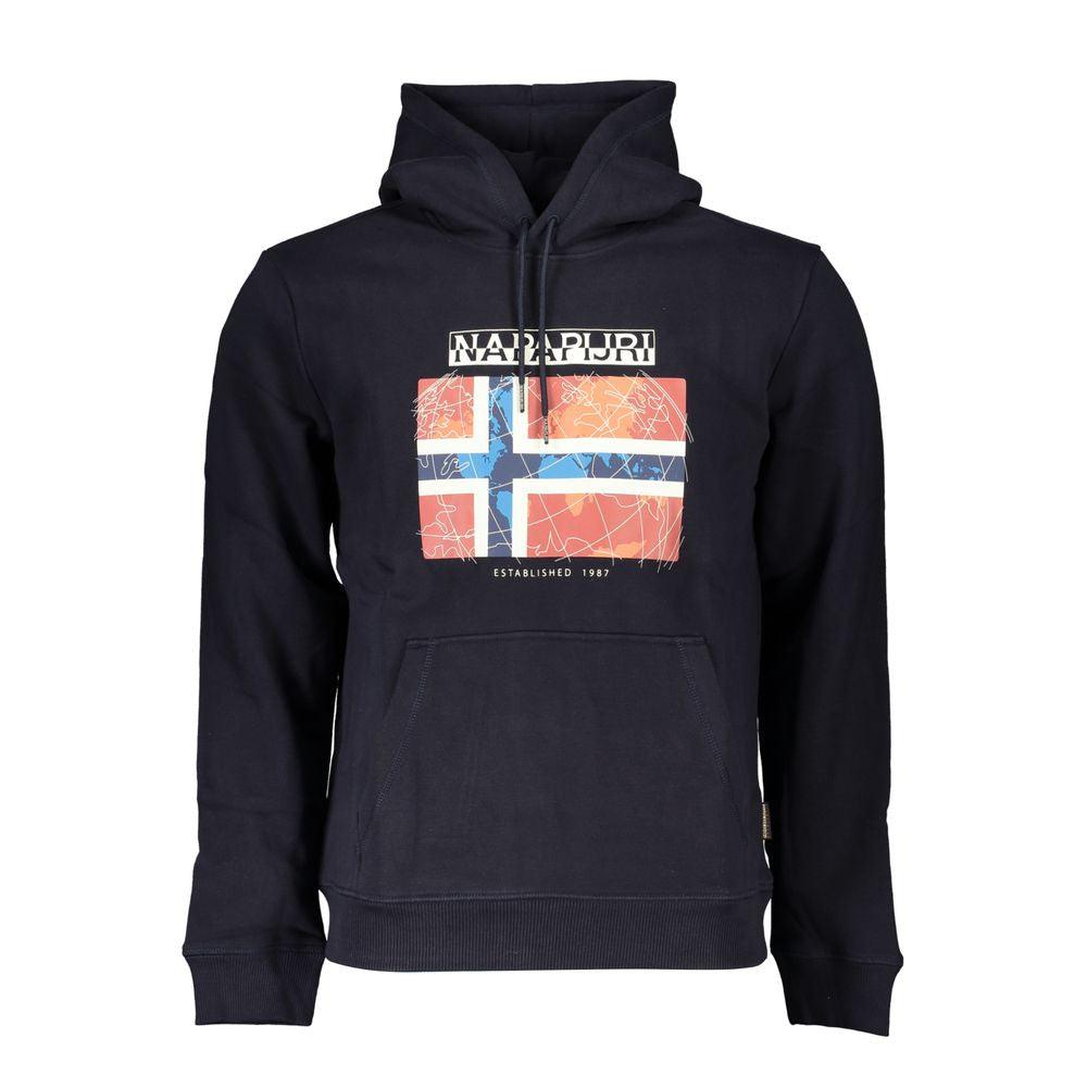 Napapijri Cozy Blue Fleece Hooded Sweatshirt - PER.FASHION