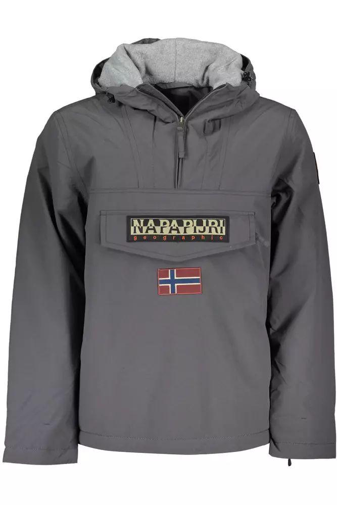 Napapijri Eco-Conscious Gray Rainforest Jacket - PER.FASHION