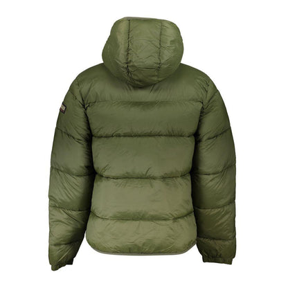 Napapijri Eco-Conscious Green Hooded Jacket - PER.FASHION