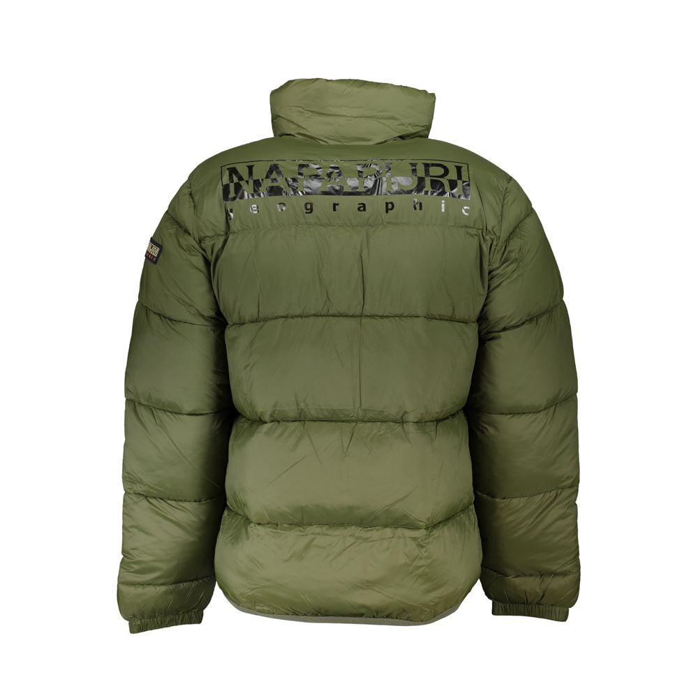 Napapijri Eco-Conscious Green Jacket with Logo Detail - PER.FASHION