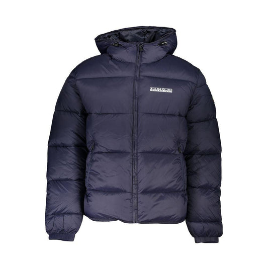 Napapijri Eco-Conscious Hooded Blue Jacket - PER.FASHION