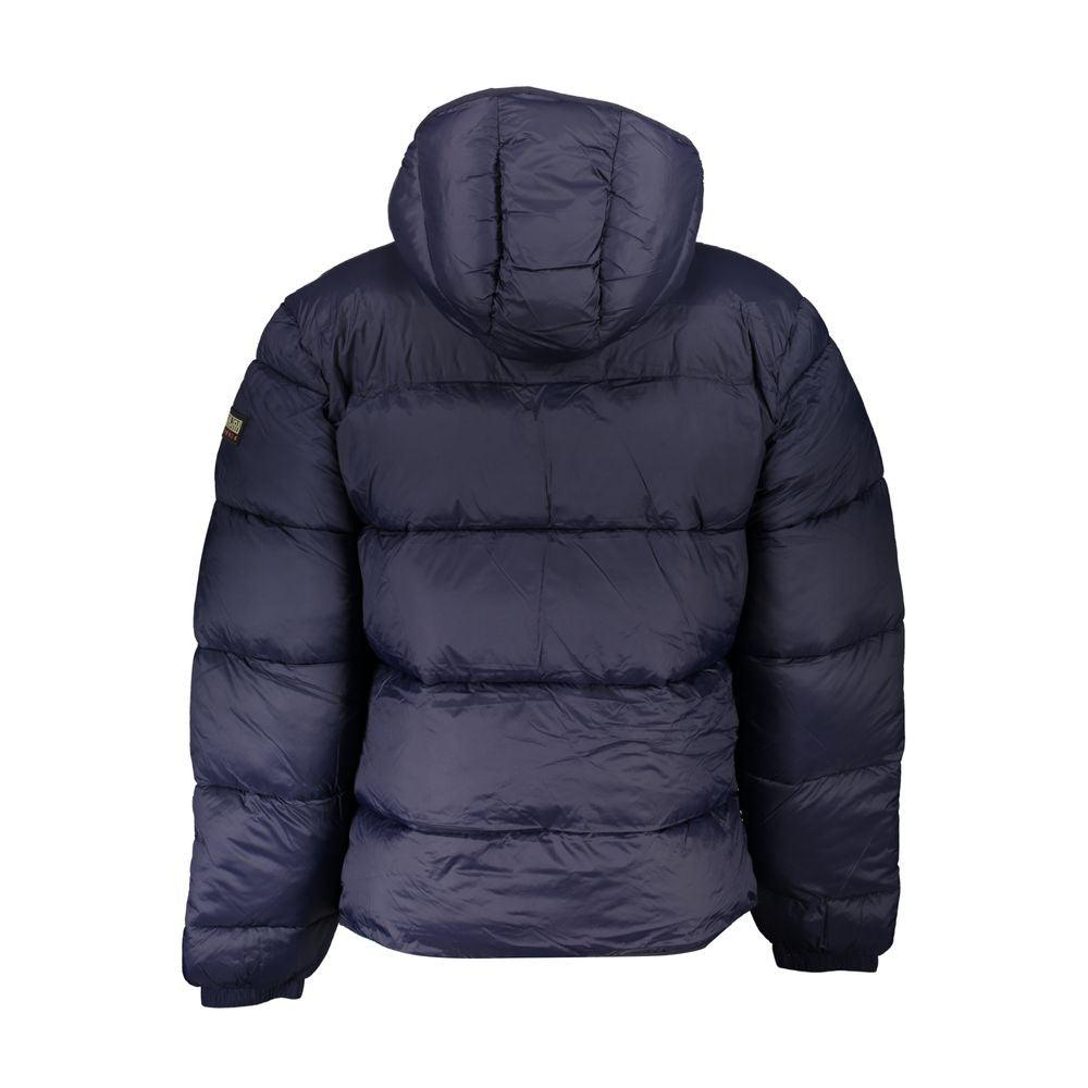 Napapijri Eco-Conscious Hooded Blue Jacket - PER.FASHION