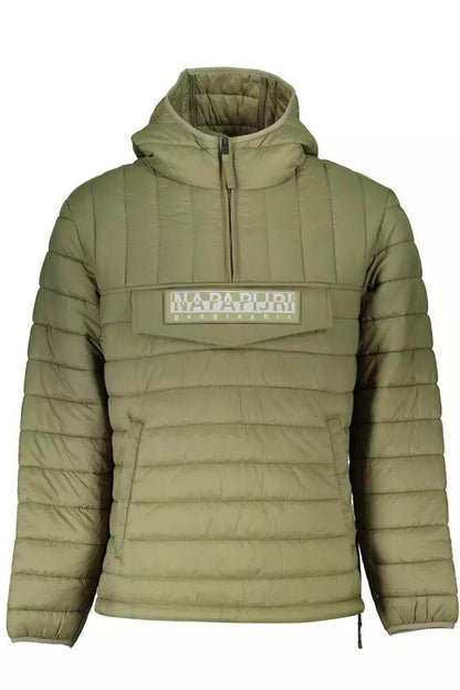 Napapijri Eco-Conscious Hooded Green Jacket - PER.FASHION