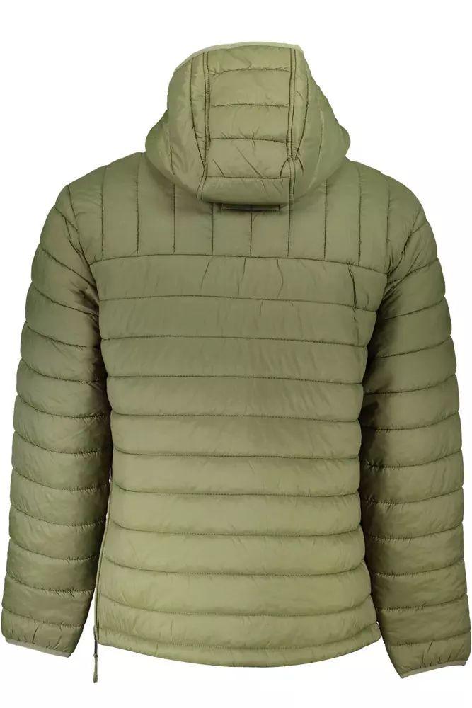 Napapijri Eco-Conscious Hooded Green Jacket - PER.FASHION