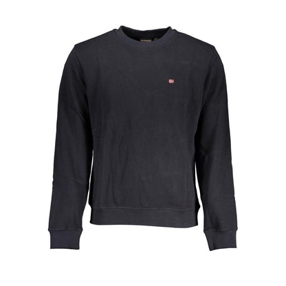 Napapijri Elegant Black Long Sleeved Crew Neck Sweatshirt - PER.FASHION