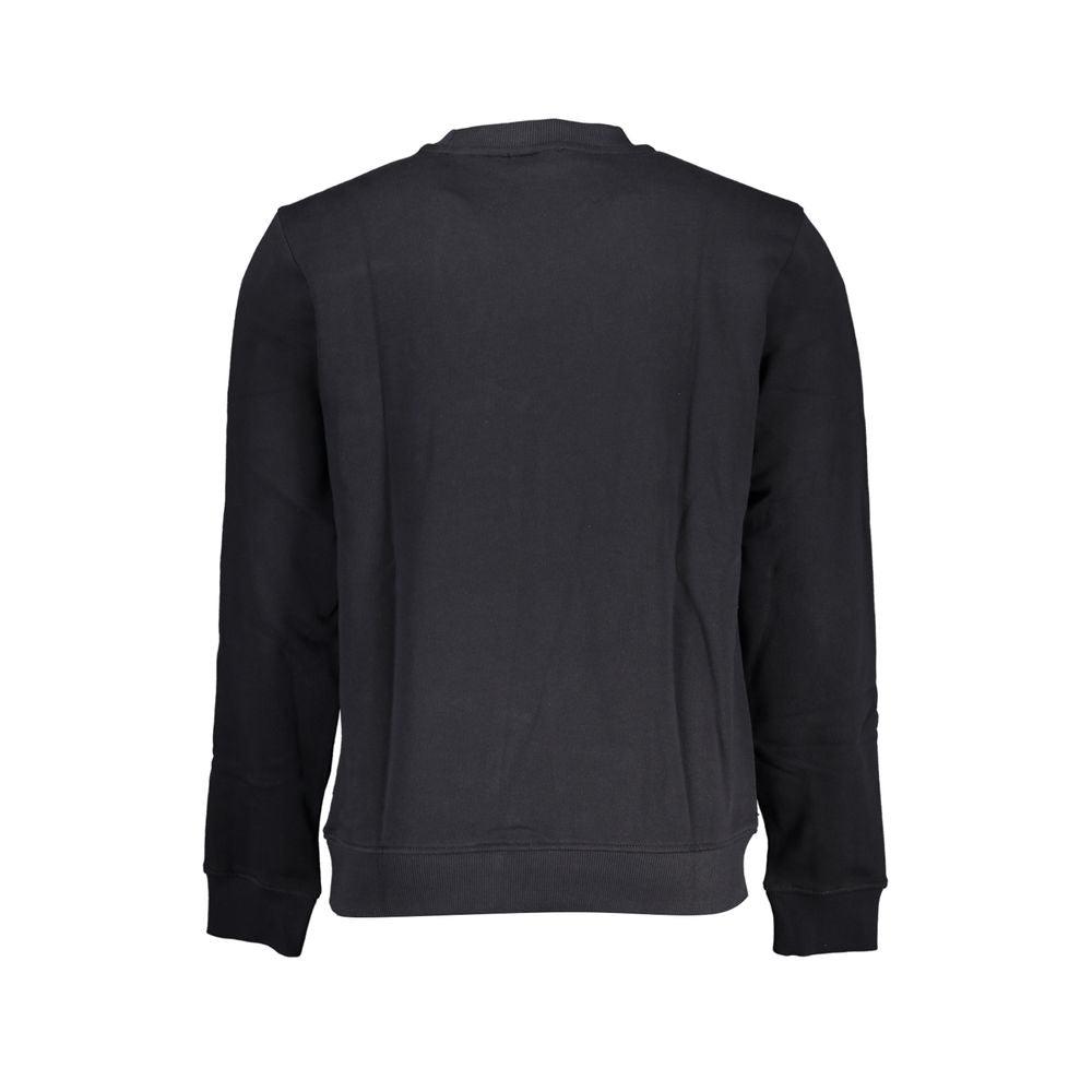 Napapijri Elegant Black Long Sleeved Crew Neck Sweatshirt - PER.FASHION