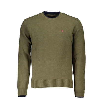 Napapijri Elegant Crew Neck Green Sweater - PER.FASHION