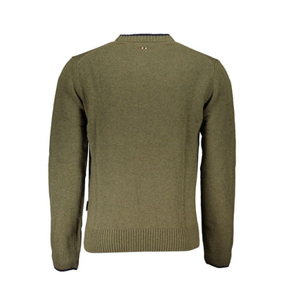 Napapijri Elegant Crew Neck Green Sweater - PER.FASHION