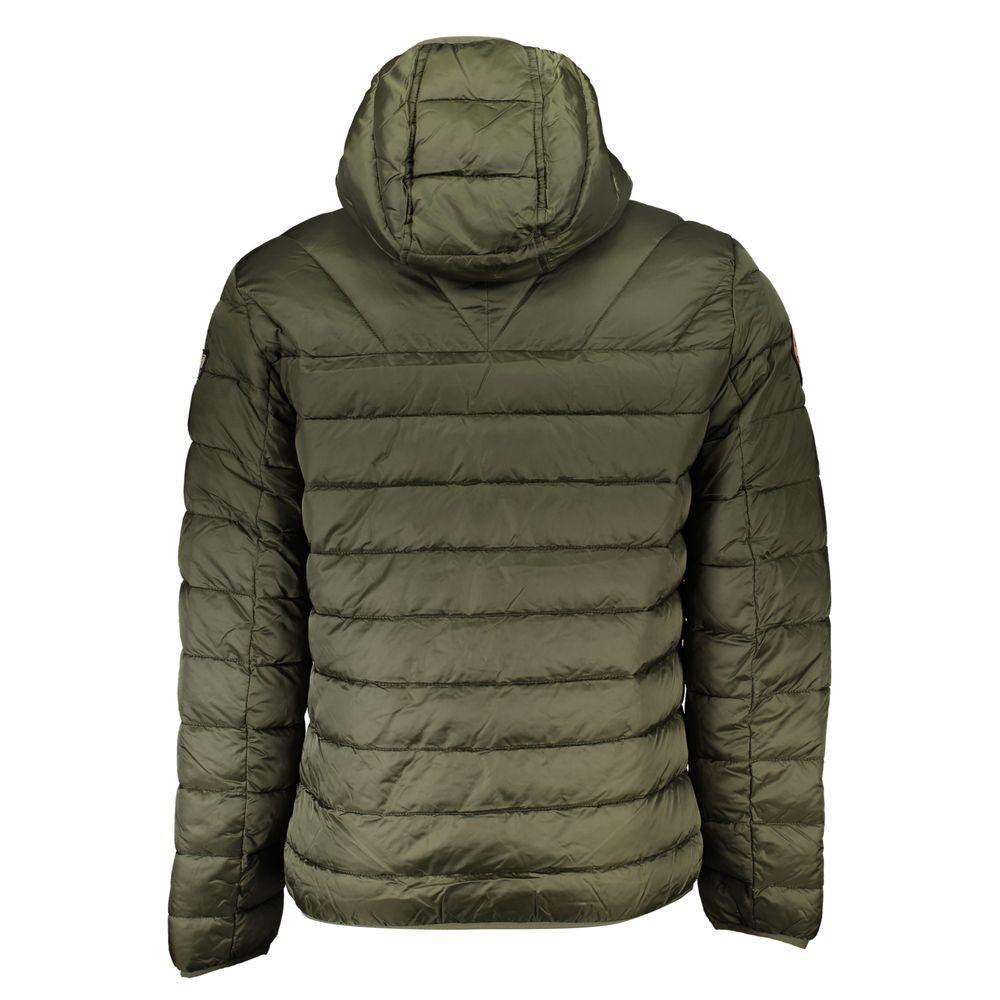 Napapijri Elegant Green Hooded Jacket for Men - PER.FASHION