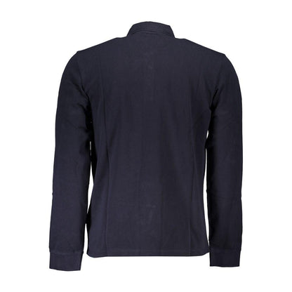 Napapijri Elegant Long-Sleeved Blue Polo for Men - PER.FASHION