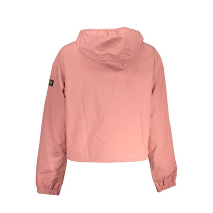 Napapijri Elegant Pink Hooded Waterproof Sports Jacket - PER.FASHION