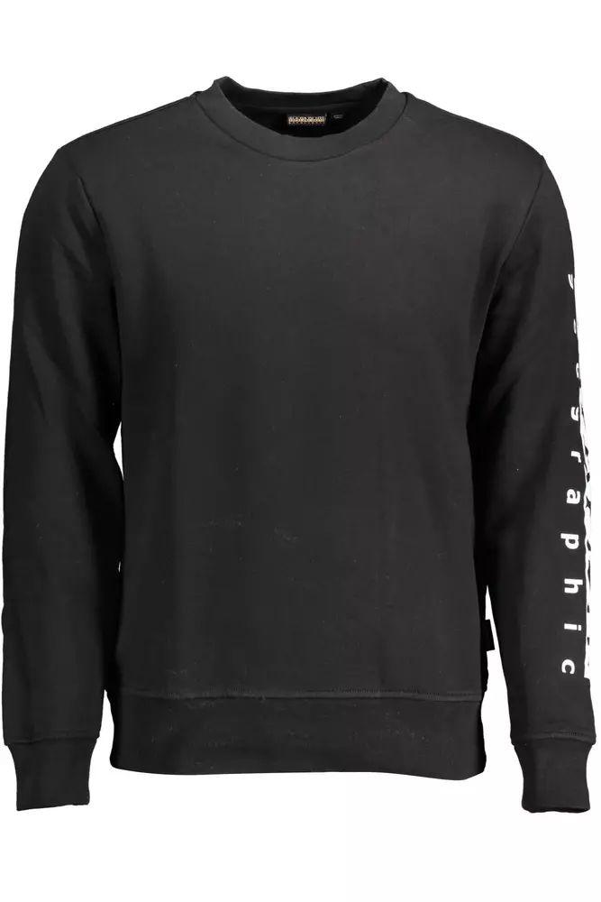 Napapijri Elevate Your Style with a Sleek Black Sweatshirt - PER.FASHION