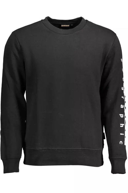 Napapijri Elevate Your Style with a Sleek Black Sweatshirt - PER.FASHION