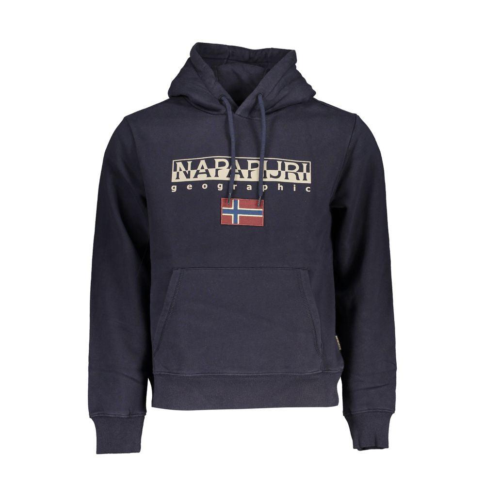 Napapijri Elevated Casual Blue Hooded Sweatshirt - PER.FASHION