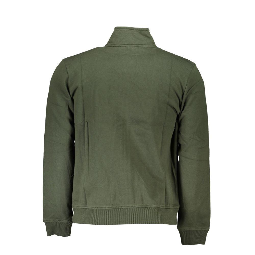 Napapijri Forest Green Fleece Zip Sweatshirt - PER.FASHION