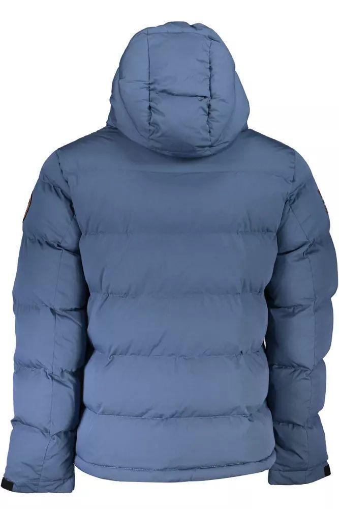 Napapijri Sleek Blue Recycled Material Jacket - PER.FASHION