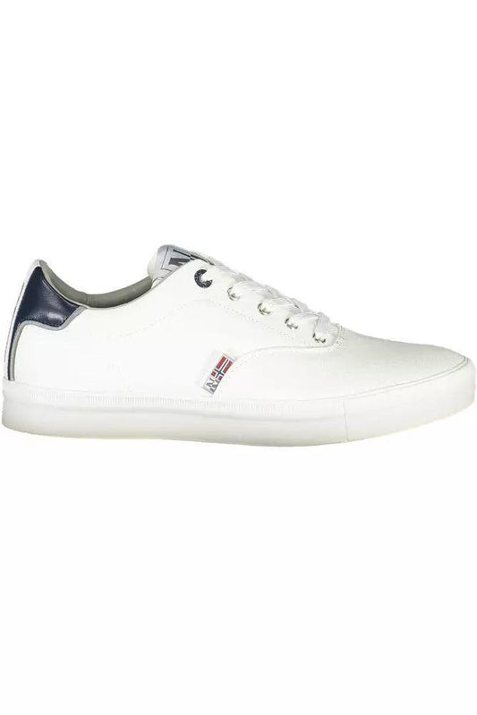 Napapijri Sleek White Sneakers with Contrasting Accents - PER.FASHION
