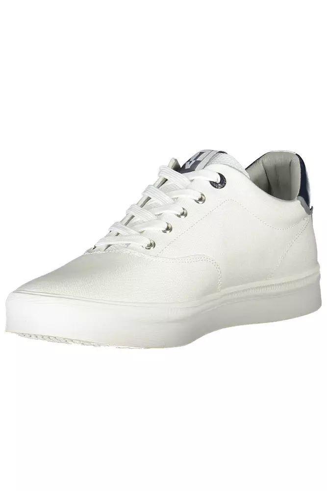 Napapijri Sleek White Sneakers with Contrasting Accents - PER.FASHION