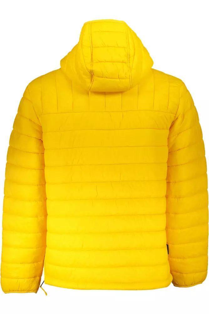 Napapijri Vibrant Yellow Hooded Jacket with Contrasting Details - PER.FASHION