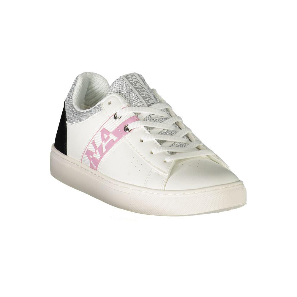 Napapijri White Polyester Sneaker - PER.FASHION