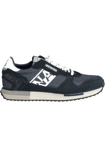 Napapijri eleganti sneakers stringate blu con accento logo