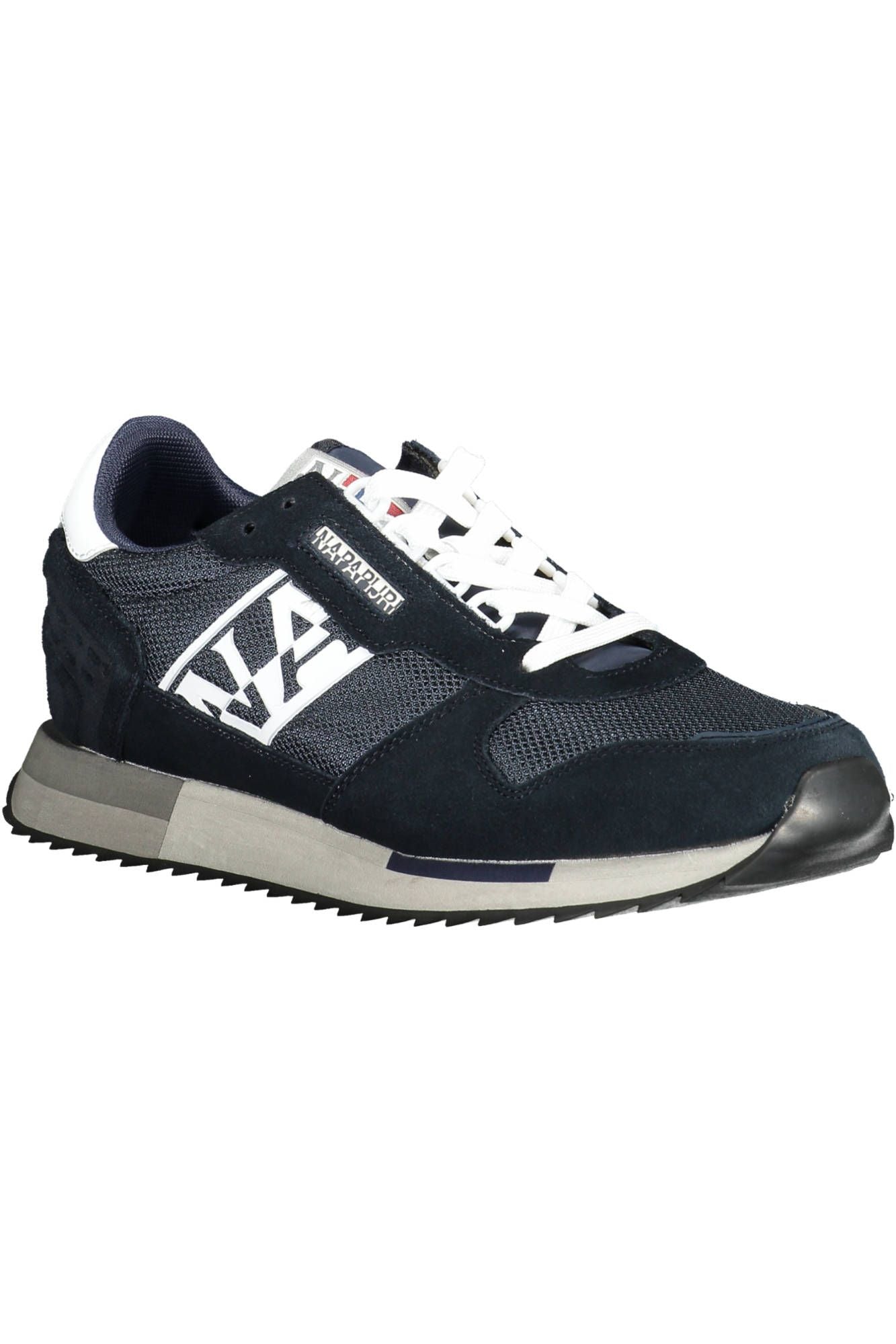 Napapijri eleganti sneakers stringate blu con accento logo