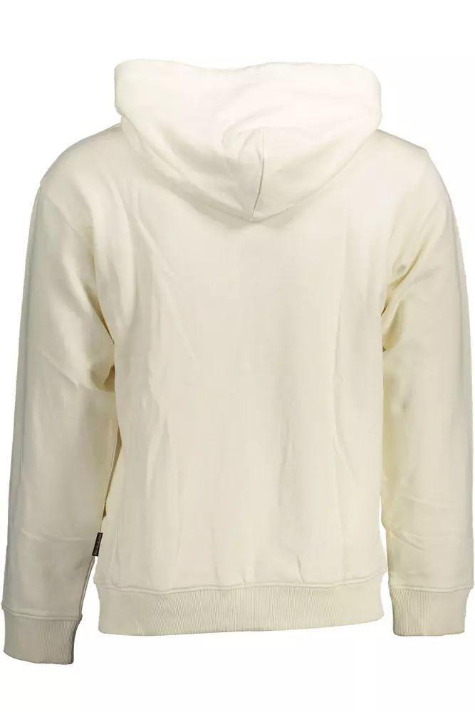 Napapijri Elegant White Cotton Hooded Sweatshirt - PER.FASHION
