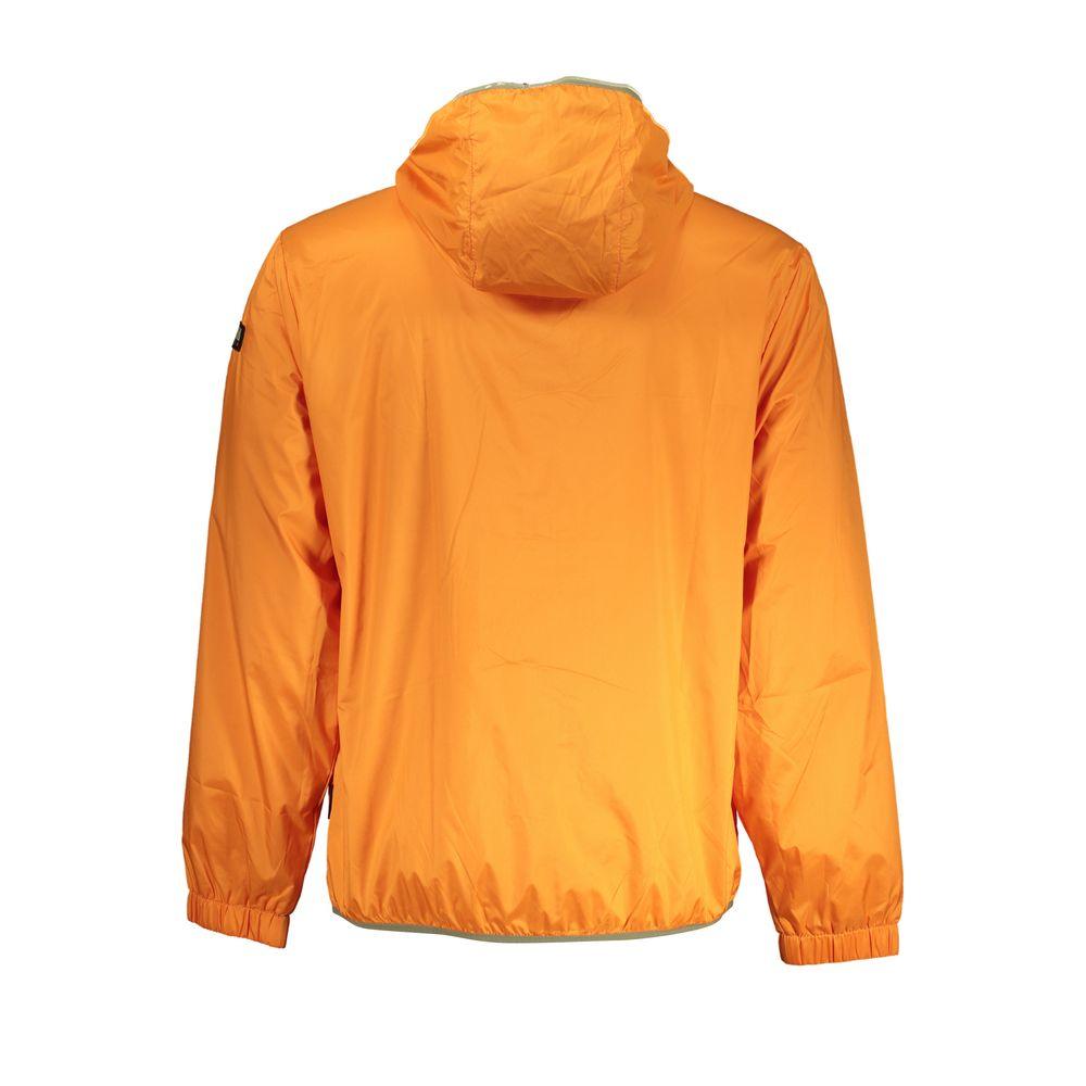 Napapijri Vibrant Orange Waterproof Hooded Jacket - PER.FASHION