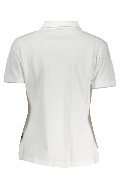 Белая рубашка-поло Napapijri Chic с контрастными деталями