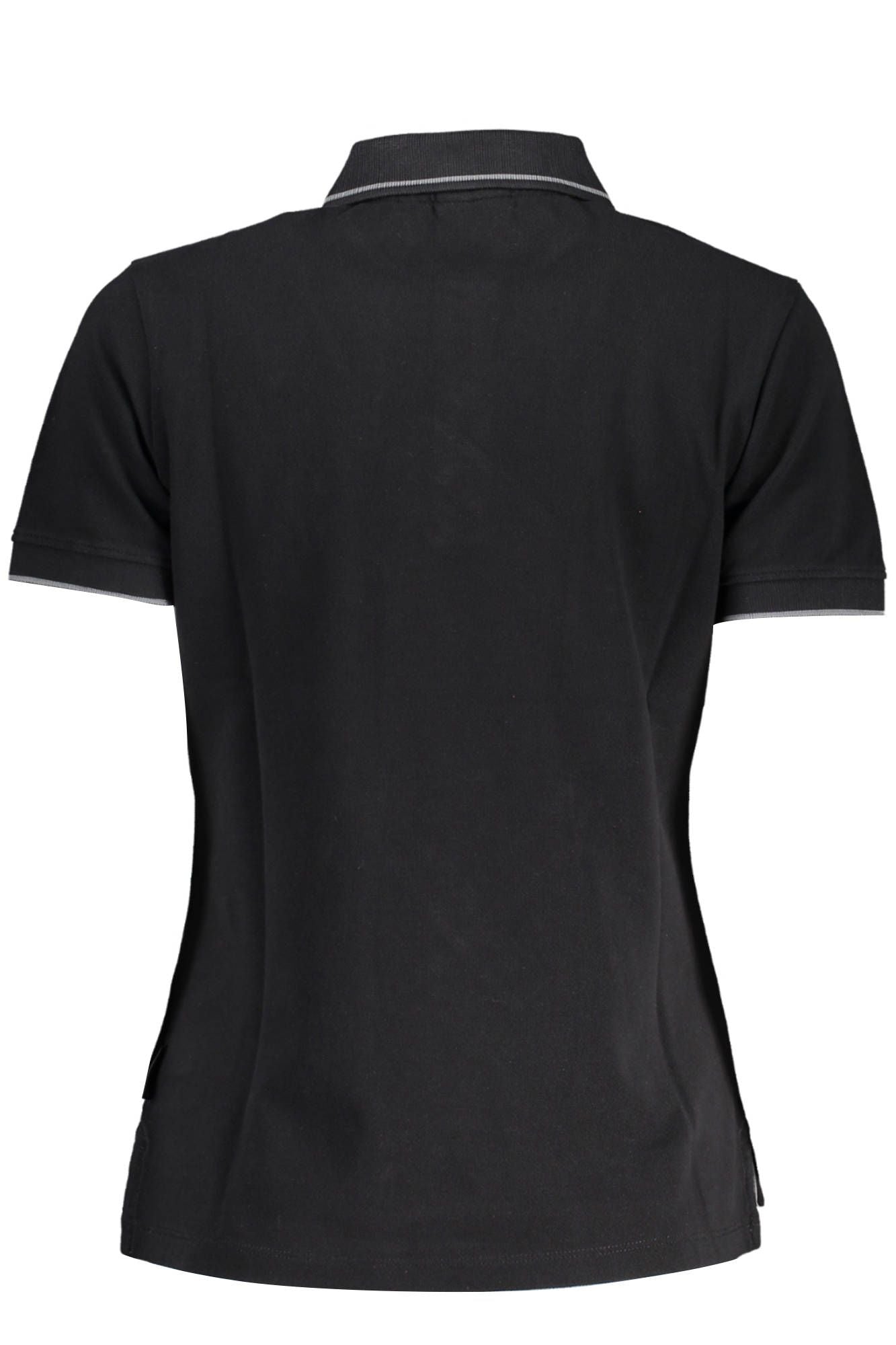 Napapijri Элегантная черная футболка-поло с короткими рукавами и вышивкой