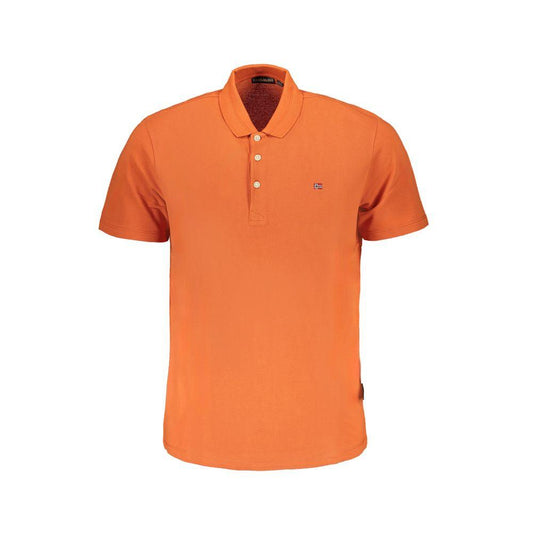 Napapijri Orange Cotton Polo Shirt - PER.FASHION