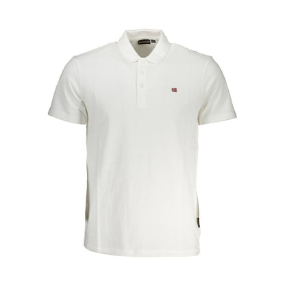 Napapijri Elegant White Short-Sleeved Polo