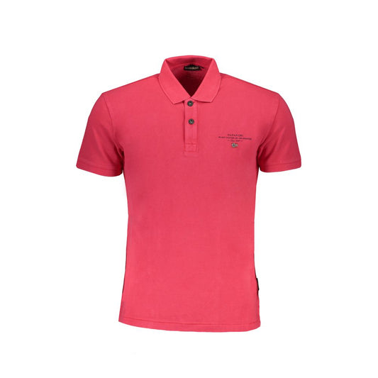 Розовая хлопковая рубашка-поло Napapijri