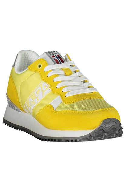 Napapijri Vibrant Yellow Lace-up Sneakers - PER.FASHION