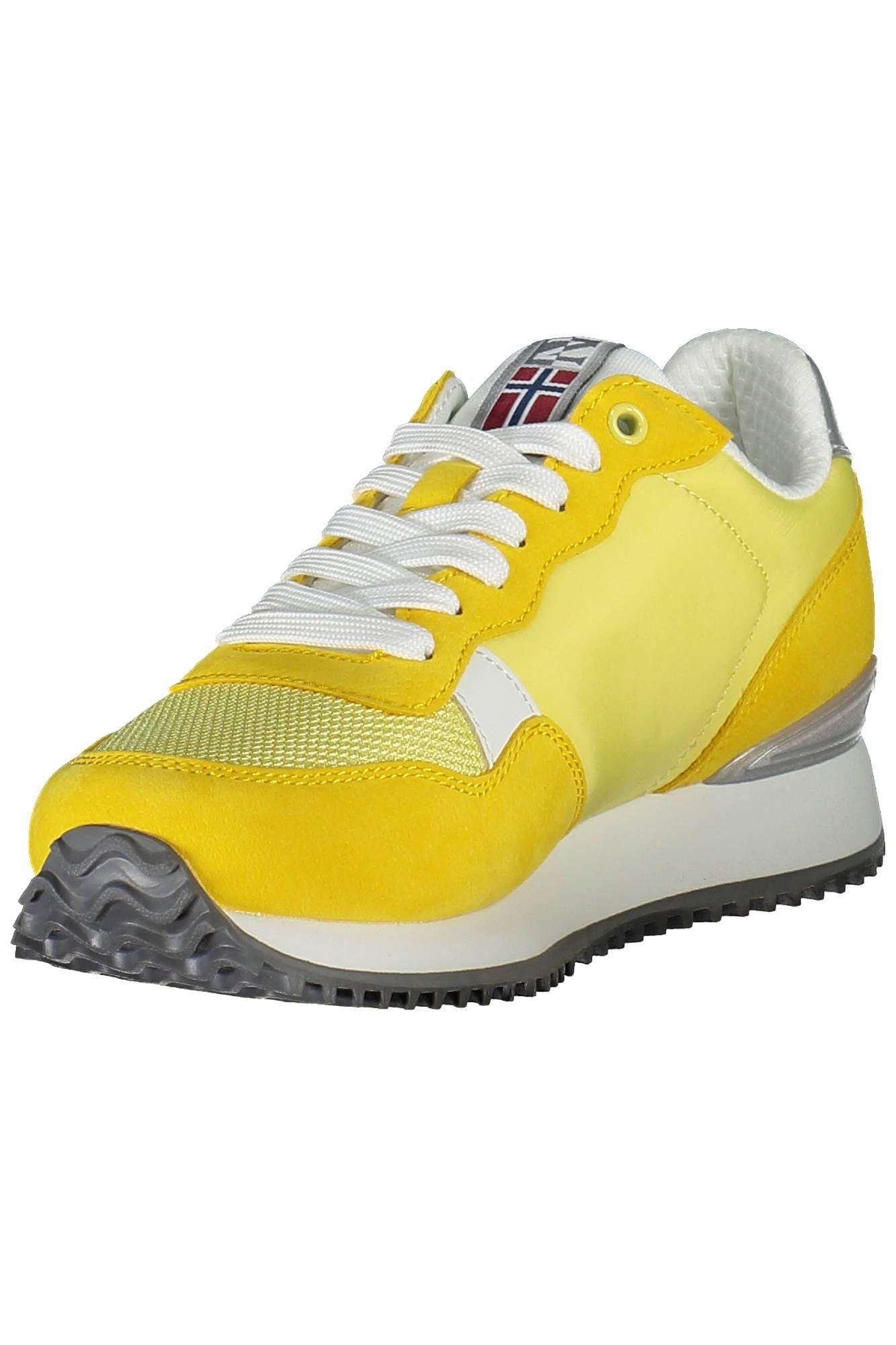 Napapijri Vibrant Yellow Lace-up Sneakers - PER.FASHION