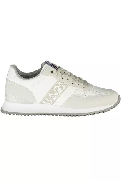 Napapijri Sleek White Sneakers with Logo Detail - PER.FASHION