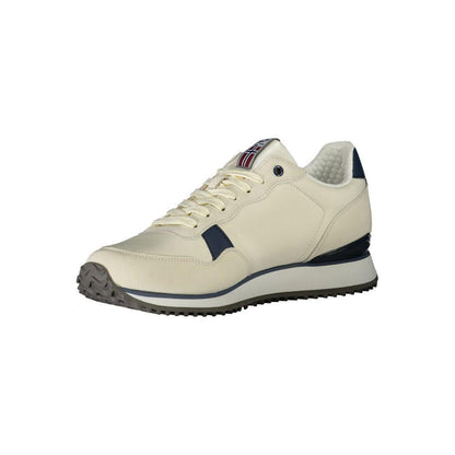 Napapijri White Polyester Sneaker - PER.FASHION