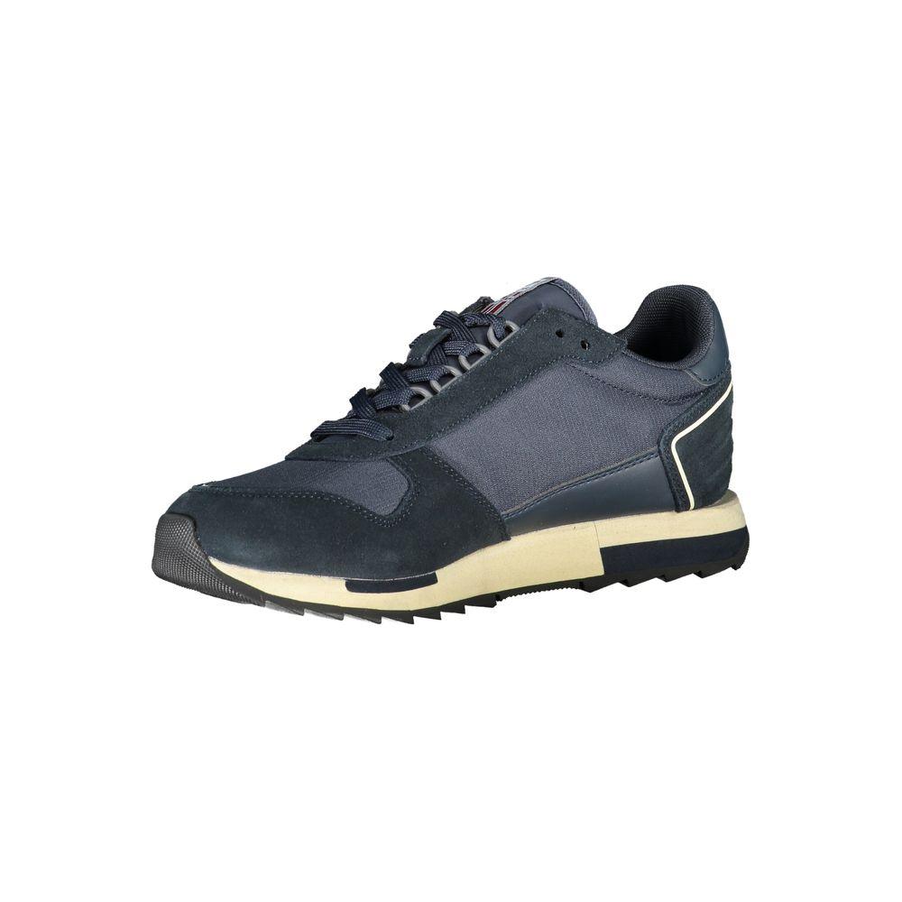 Napapijri Sleek Blue Sporty Laced Sneakers - PER.FASHION
