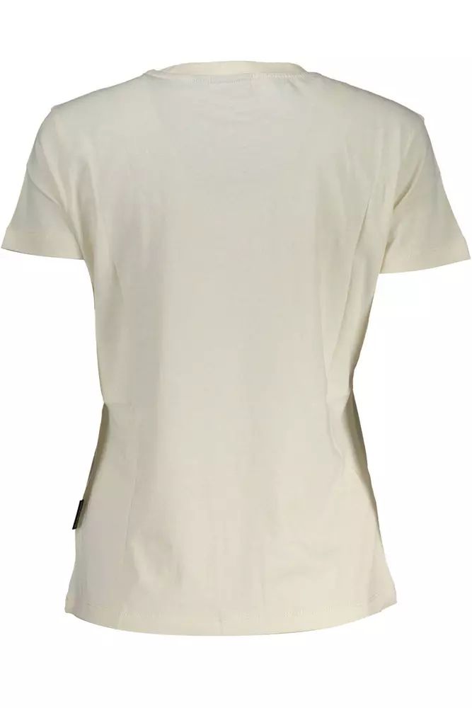 T-shirt Napapijri Chic con logo bianco e stampa unica