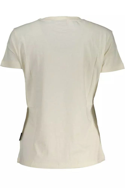 T-shirt Napapijri Chic con logo bianco e stampa unica