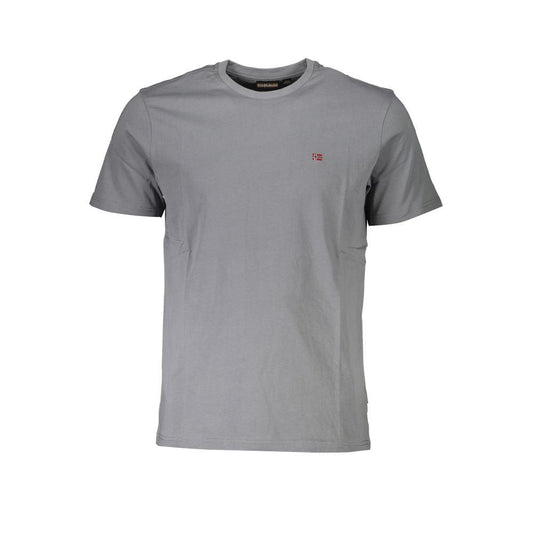 Napapijri Gray Cotton T-Shirt - PER.FASHION