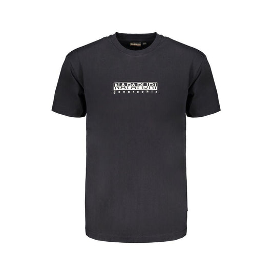 Napapijri Black Cotton T-Shirt - PER.FASHION