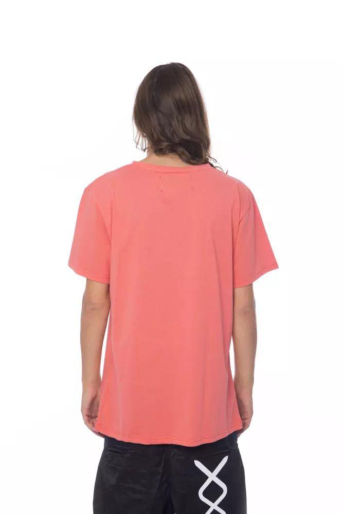 Nicolo Tonetto Elegant Pink Round Neck Cotton Tee - PER.FASHION