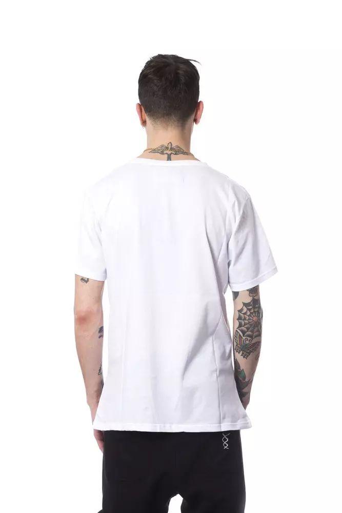 Nicolo Tonetto Elegant White Round Neck Printed Tee - PER.FASHION