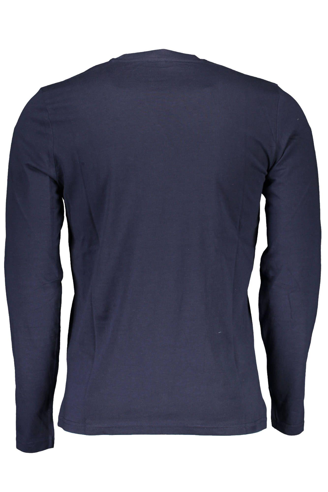 North Sails Blue Long Sleeve Tee with Signature Print - PER.FASHION
