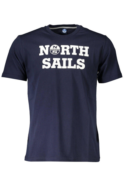North Sails Chic Blue Cotton Tee with Classic Print - PER.FASHION