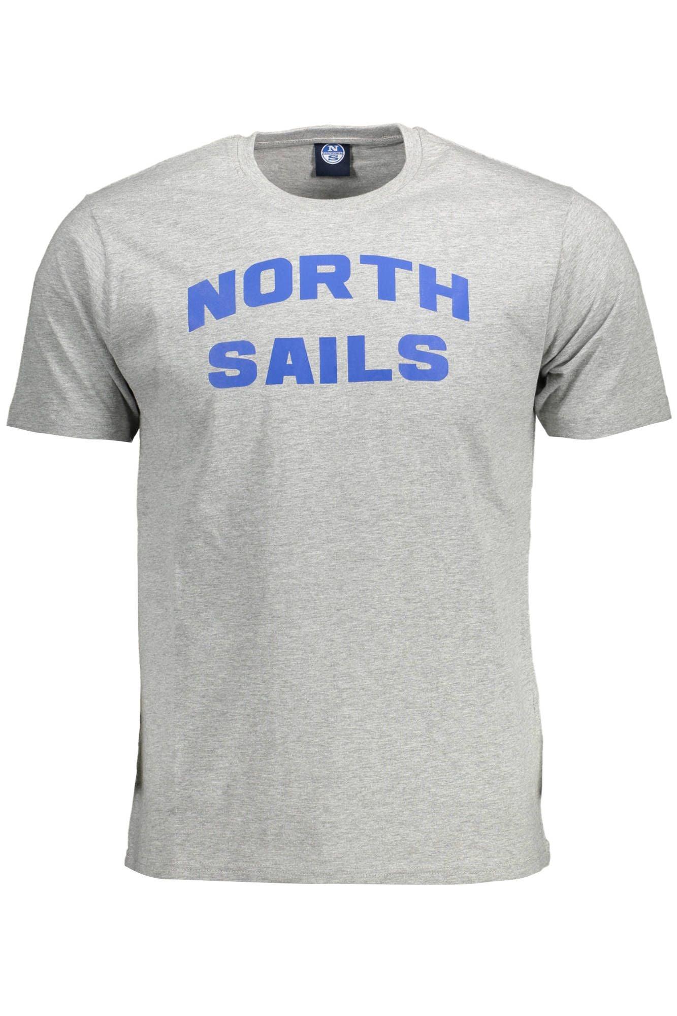 North Sails Chic Gray Crew Neck Statement Tee - PER.FASHION
