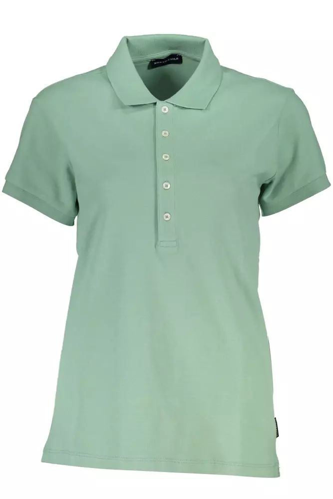 Шикарная зеленая рубашка-поло с короткими рукавами North Sails